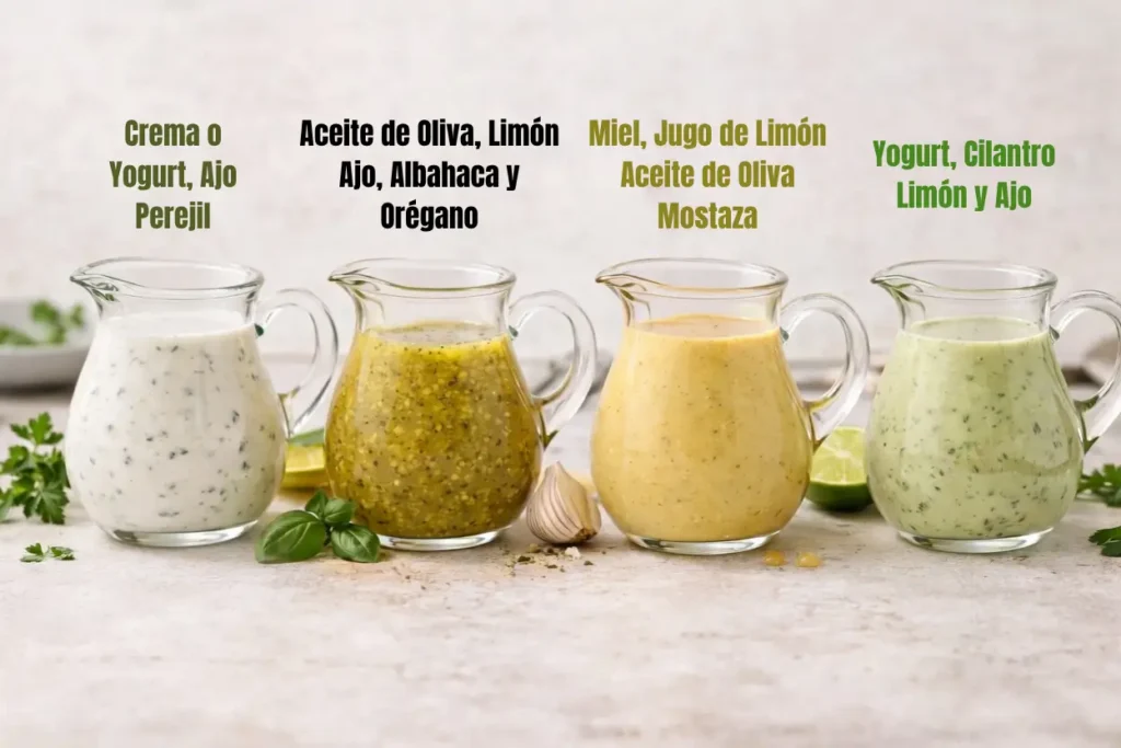 Aderezos caseros fáciles: 4 recetas rápidas y saludables