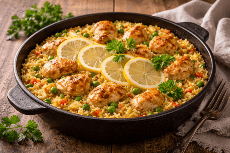 Cena Económica que Resuelve tu Día: Arroz con Pollo al Limón en 30 Minutos