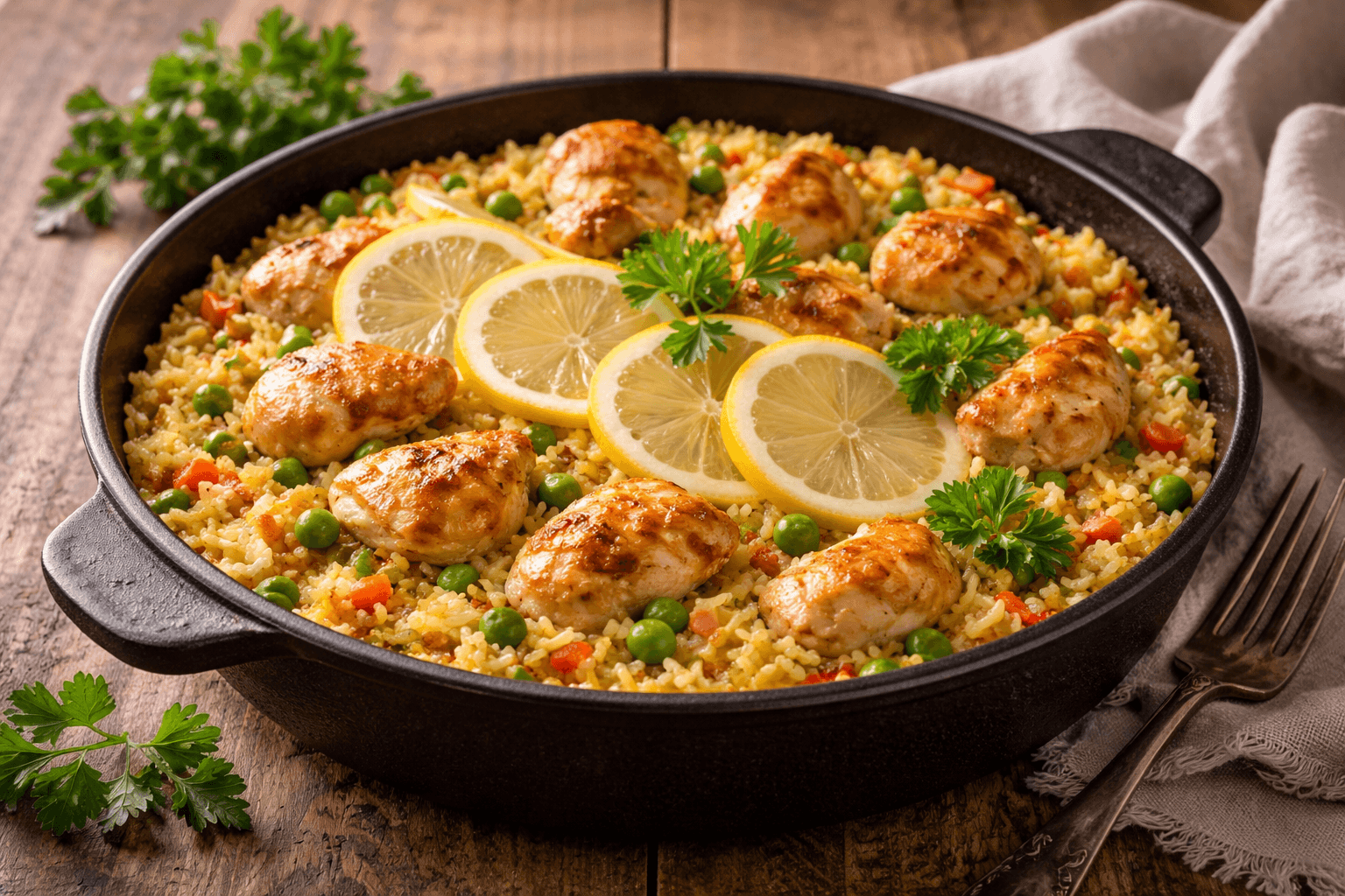 Cena Económica que Resuelve tu Día: Arroz con Pollo al Limón en 30 Minutos