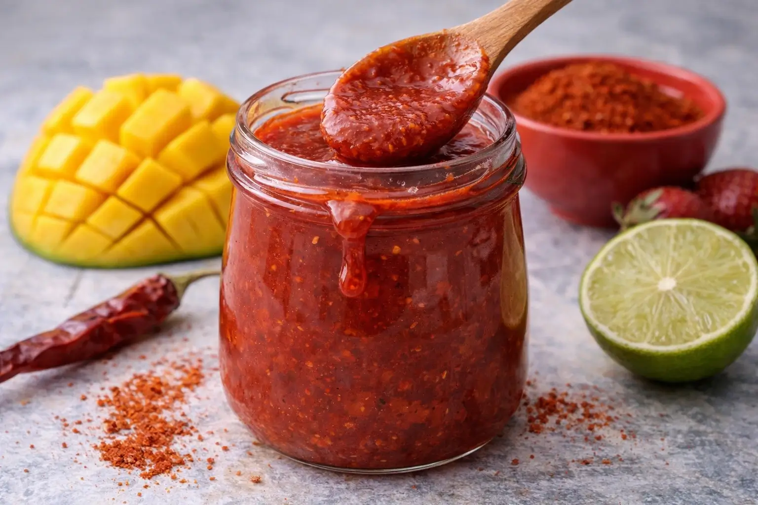 Chamoy Artesanal de Fresa y Jamaica: Intenso y Natural
