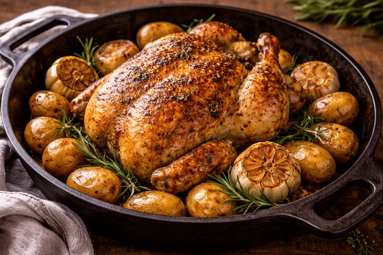 Pollo al Horno con Papas Jugoso por Dentro