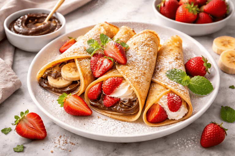 Crepes Dulces Caseros: la Merienda Dulce con Ingredientes Simples que Conquista