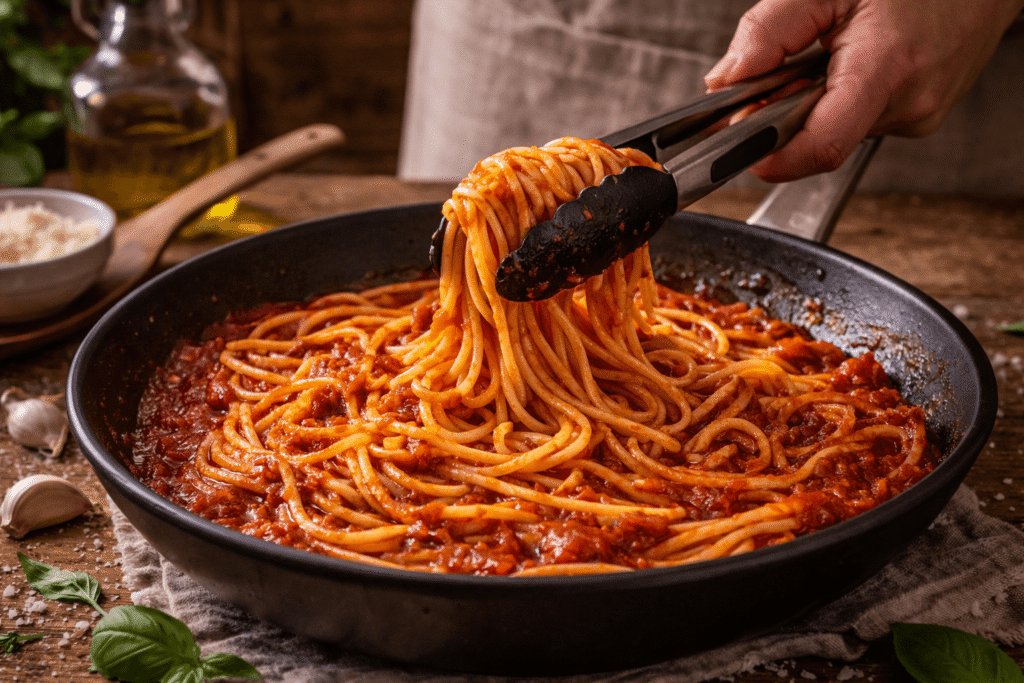 Espagueti Rojo Casero: la Receta Fácil que Siempre Sale Perfecta