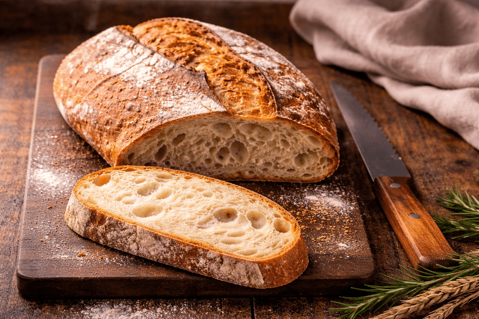 Pan Casero Fácil Sin Amasar: Crujiente por Fuera, Esponjoso por Dentro