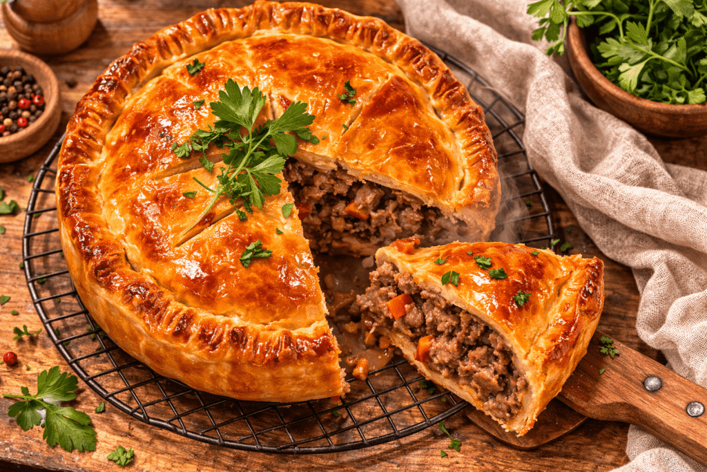 Pastel Casero de Carne: Masa Crujiente y Relleno Irresistible