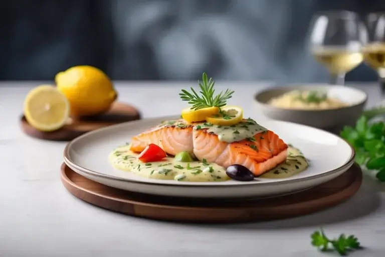 Salmón a la Parrilla con Salsa de Limón y Hierbas: Un Sabor que Conquista