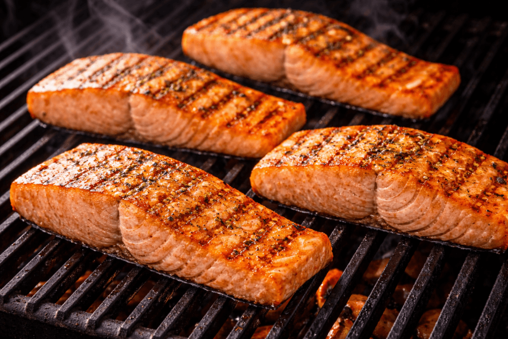 Salmón a la Parrilla con Salsa de Limón y Hierbas