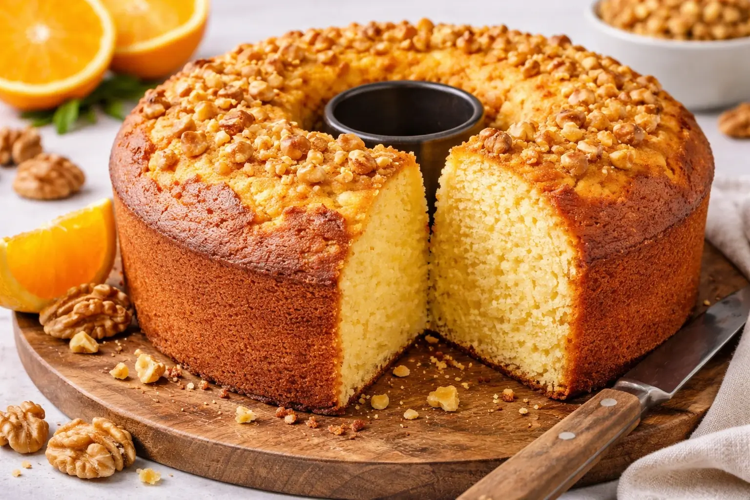 Pastel de Naranja con Nueces: Esponjoso y Perfecto Siempre