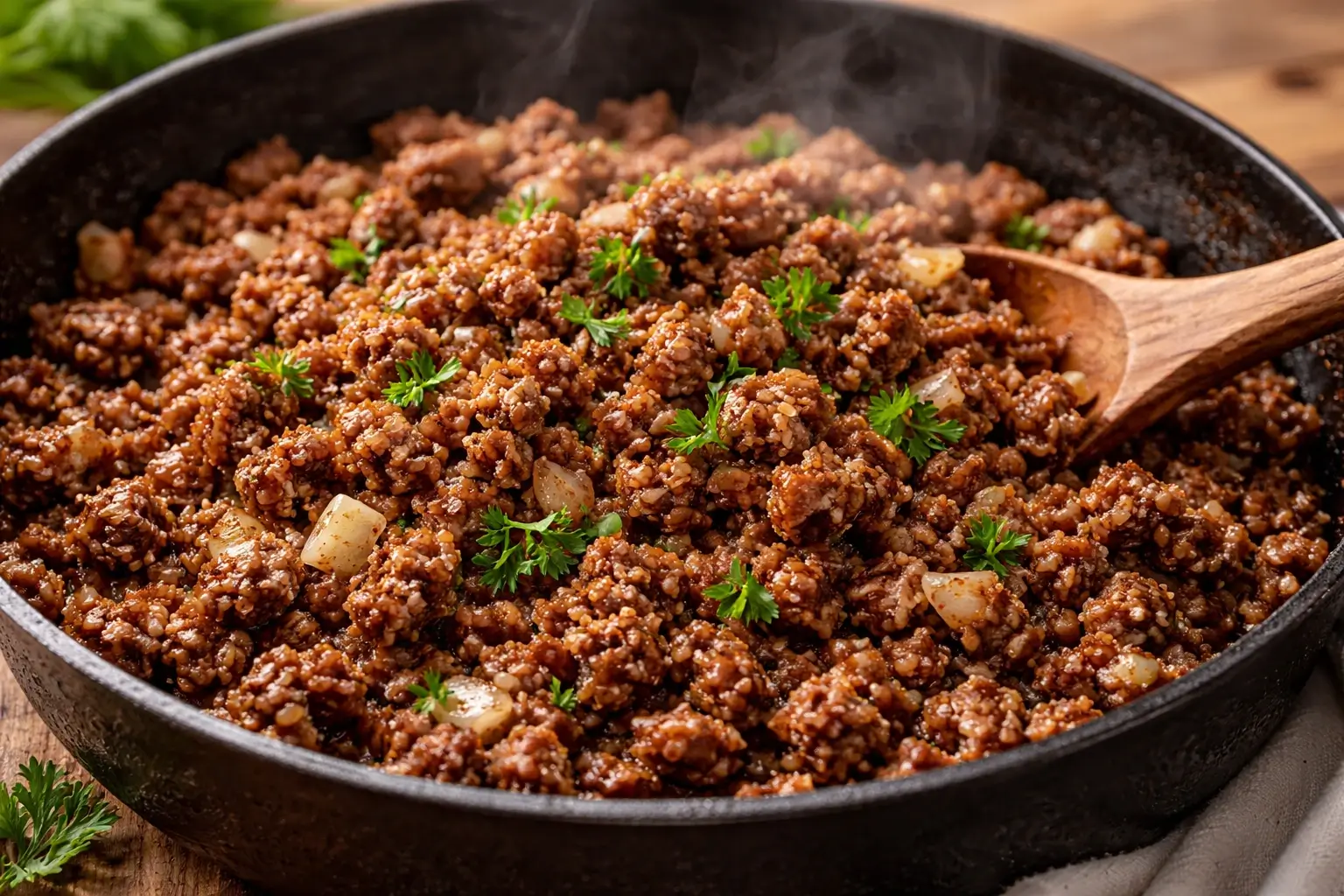 Carne Molida Jugosa y Fácil (Receta Económica Lista en 20 Minutos con 3 Ingredientes)