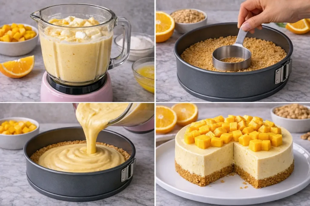 Cheesecake de Mango sin Horno: Cremoso y Fácil Irresistible