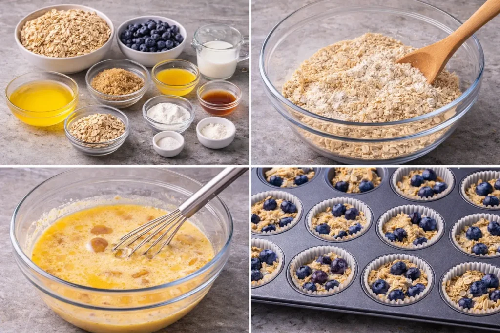 Panquecitos de Avena con Arándanos: Suaves y Saludables